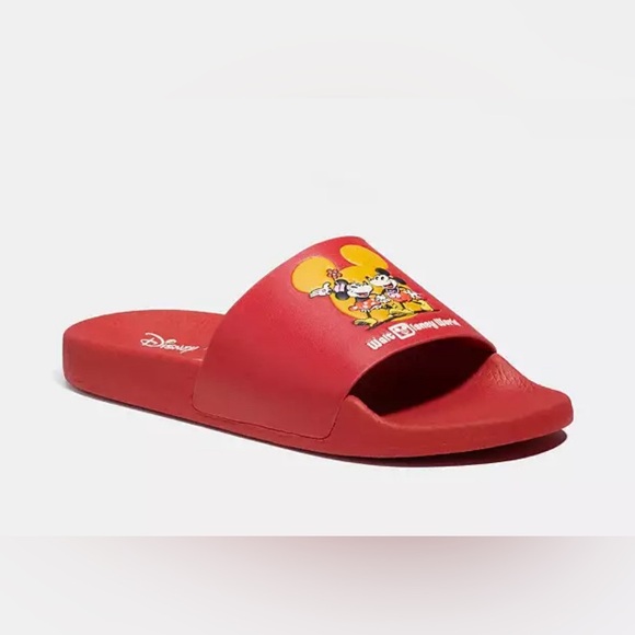 Disney X Coach Sport Slide Mickey Mouse & Minnie Mouse Motif Women’s NWOB Size 6 - Picture 3 of 8
